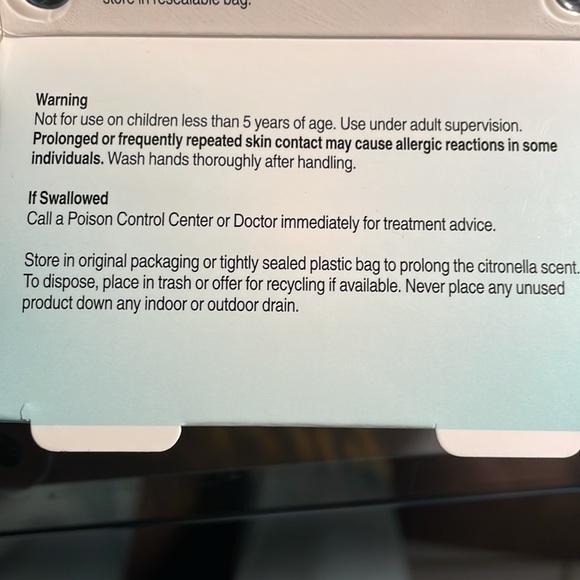 Bugables Citronella Wristband - NEW.       3 cartridges, resealable bag. Age 5 + - Picture 5 of 5